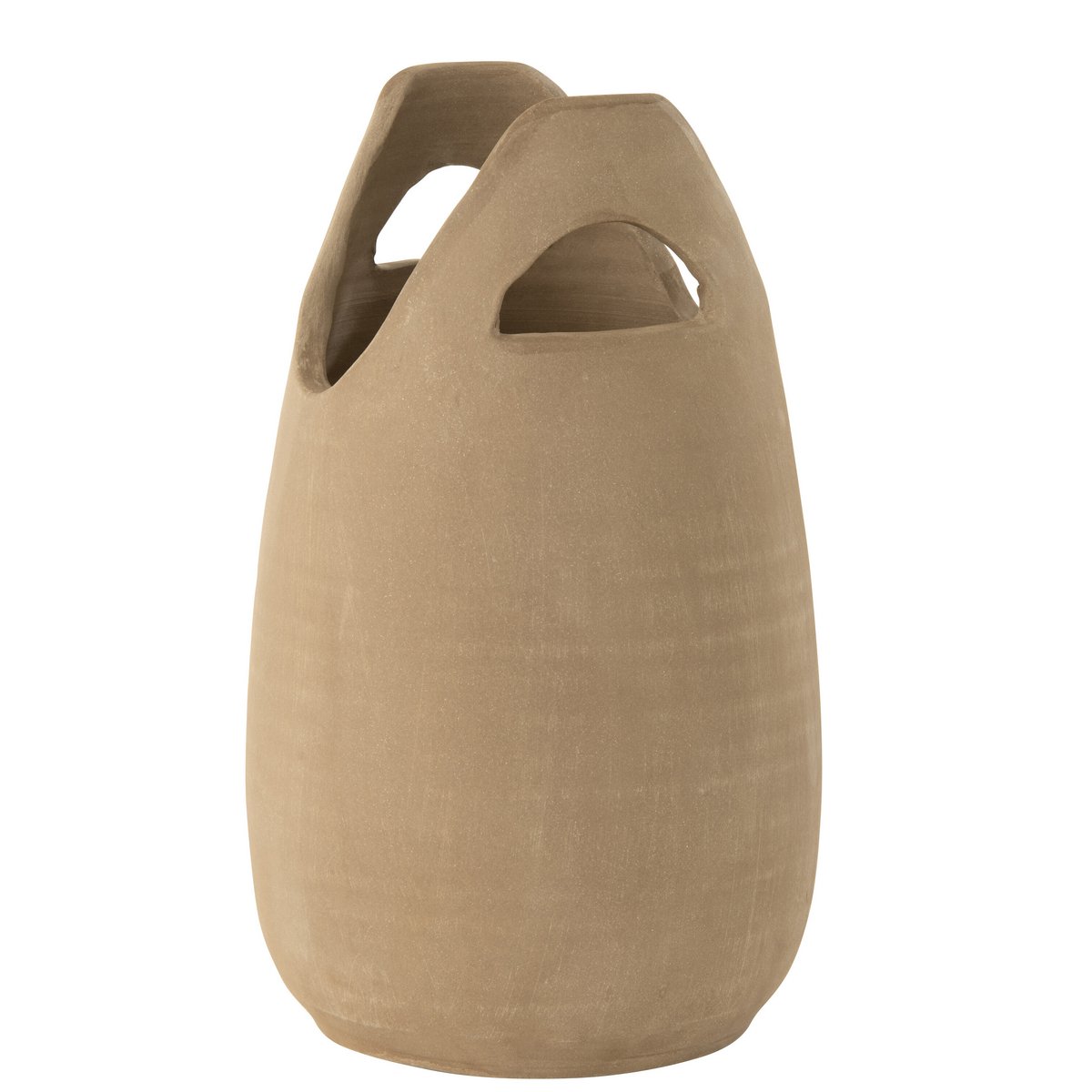 J-Line vaas Handvat - keramiek - beige - large
