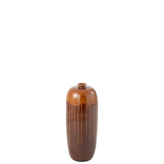 J-Line vaas Lee Blinkend - terra - bruin/oranje - small - 55 cm hoog
