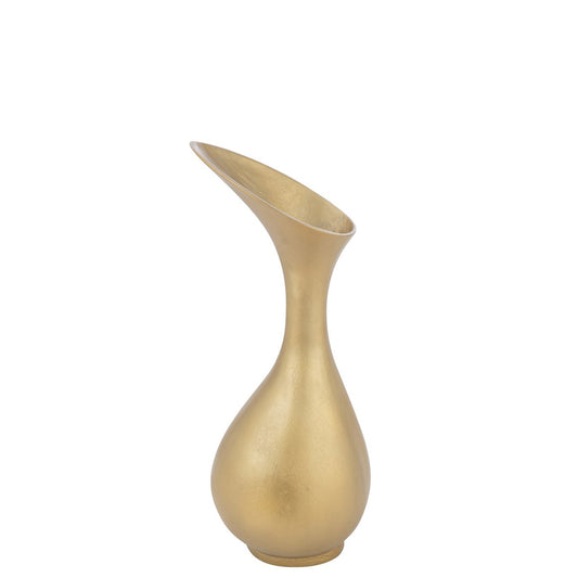 J-Line vaas Olivia - aluminium/metaal - goud - medium - 60 cm hoog