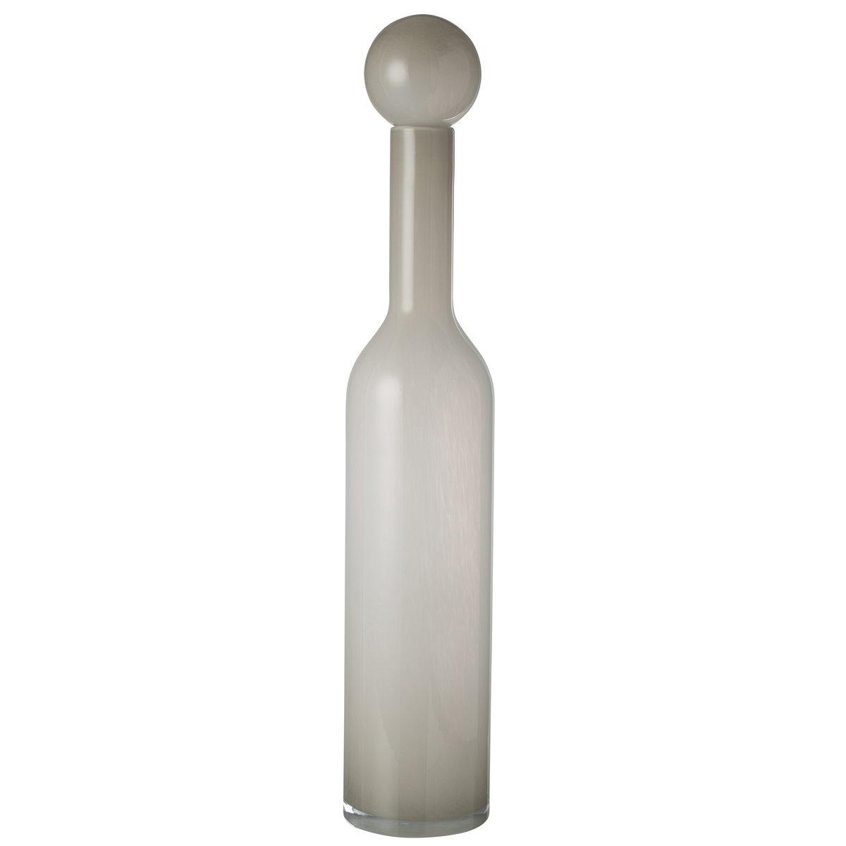 J-Line vaas fles + stop Effen - glas - wit - large