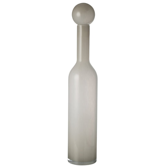 J-Line vaas fles + stop Effen - glas - wit - large