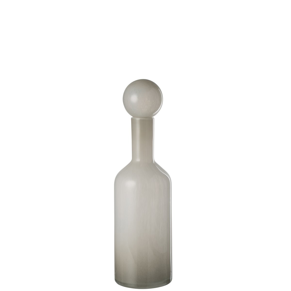 J-Line vaas fles + stop Effen - glas - wit - small