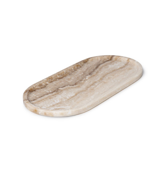 Marmer Tray ovaal sandal onyx  40x20cm