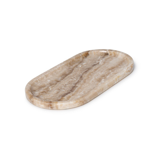 Marmer Tray ovaal sandal onyx 30x15cm