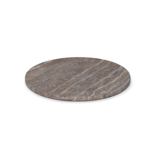 Titanium travertine dienblad rond 40cm