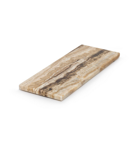 Marmer Dienblad rechthoek S sandal onyx 10x25cm