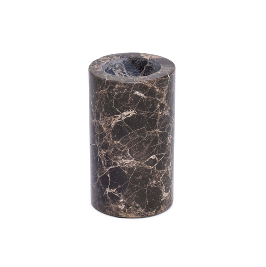 Marmer Waxinelichthouder L Ø6x10cm bruin