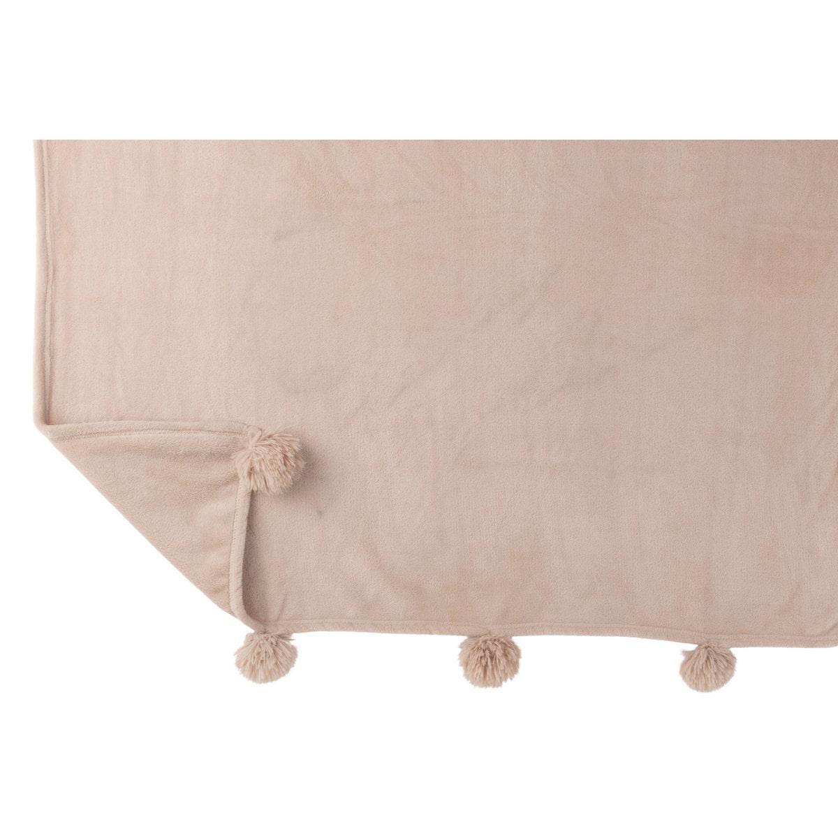 J-Line Plaid Pompom donkerbeige -
