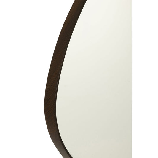 J-Line spiegel Abstract - glas - donkerbruin - large - Ø 79 cm
