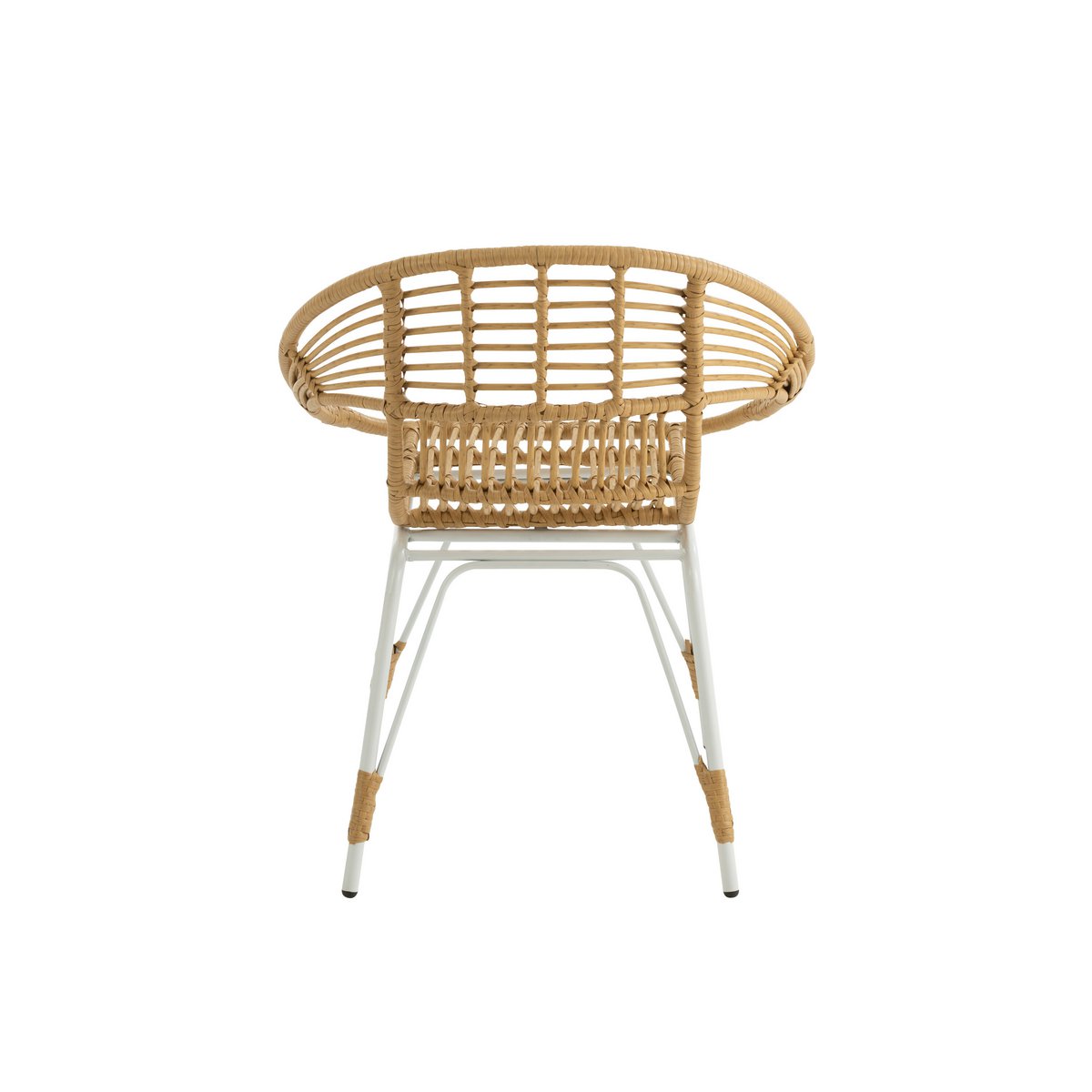 J-Line Jaenne Rattan stoel voor buiten - metaal - naturel