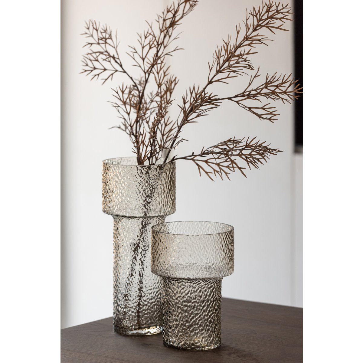 J-Line vaas Betty - glas - transparant - large - 4 cm hoog