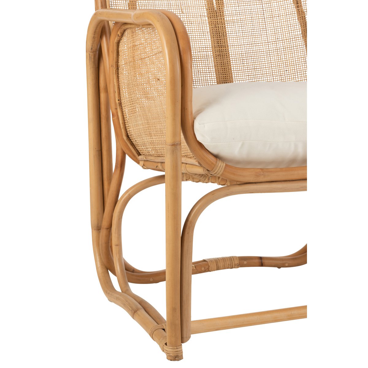 J-Line stoel + kussen Casablanca - jute - naturel