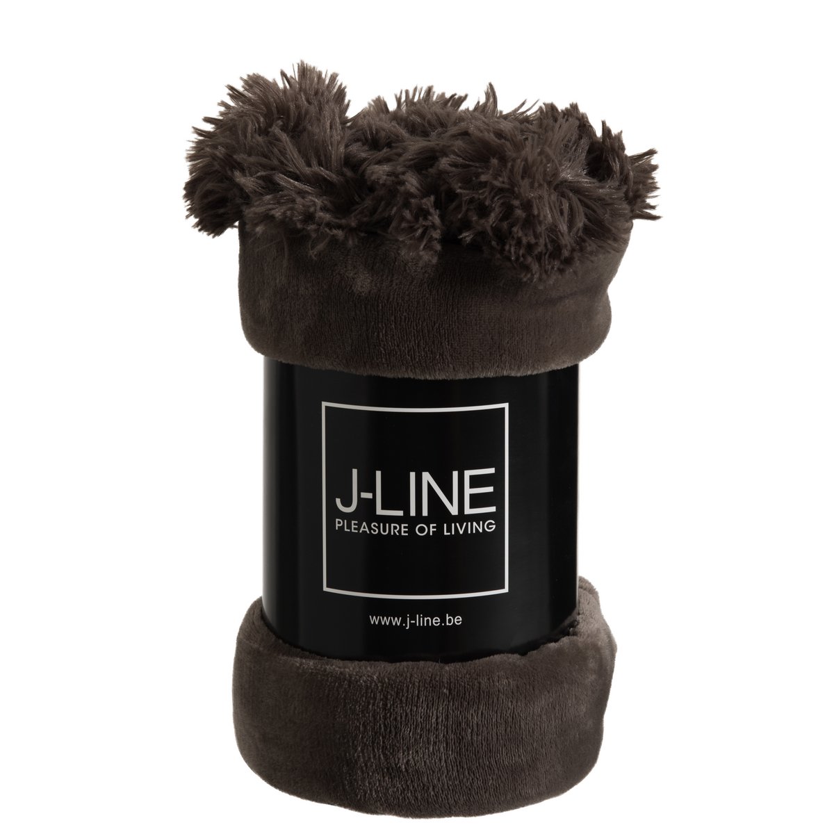 J -Line Plaid Pompom donkertaupe