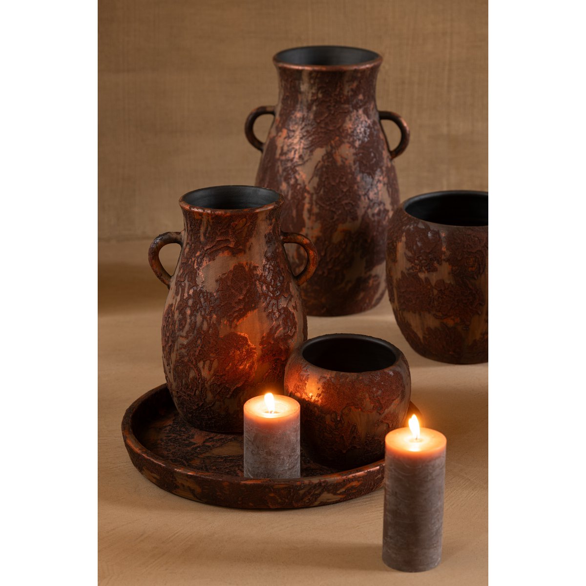 Vaas Amhorre Terra large - 70 cm hoog