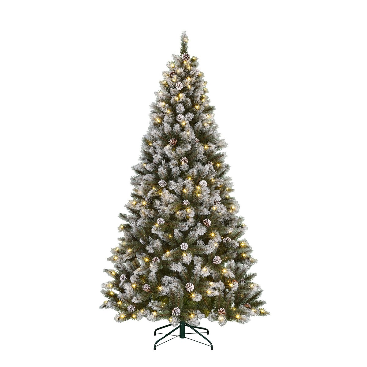 Pittsfield Kunstkerstboom met LED Verlichting - H230 x Ø122 cm - Groen Frosted