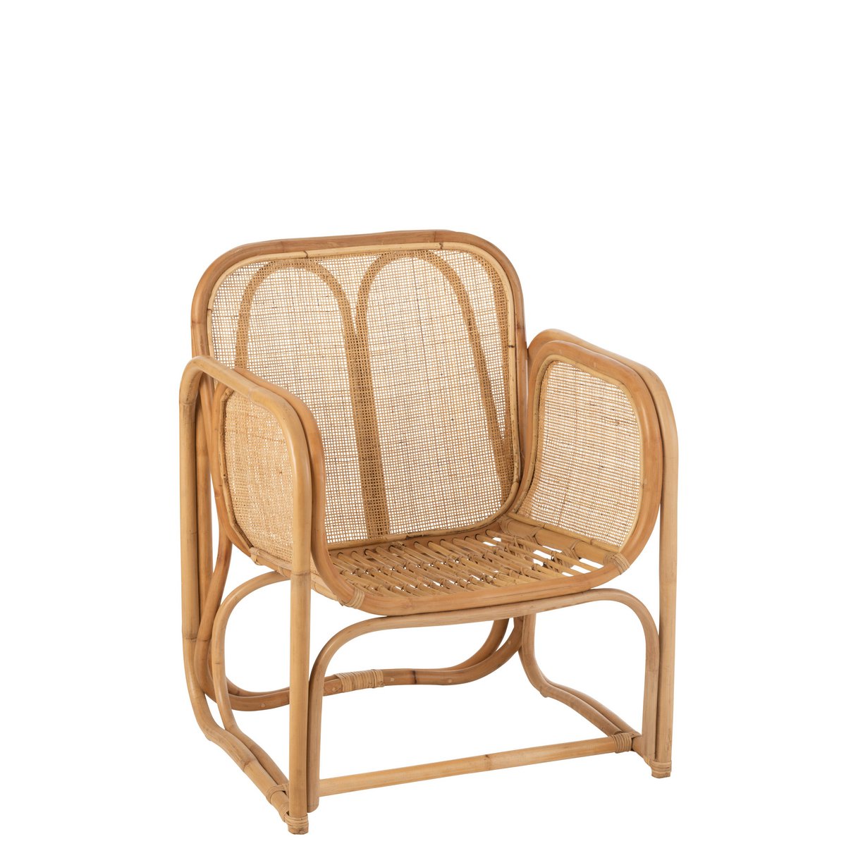J-Line stoel + kussen Casablanca - jute - naturel