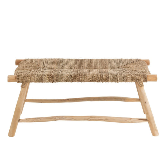 J-Line bank Timo - gras/hout - naturel