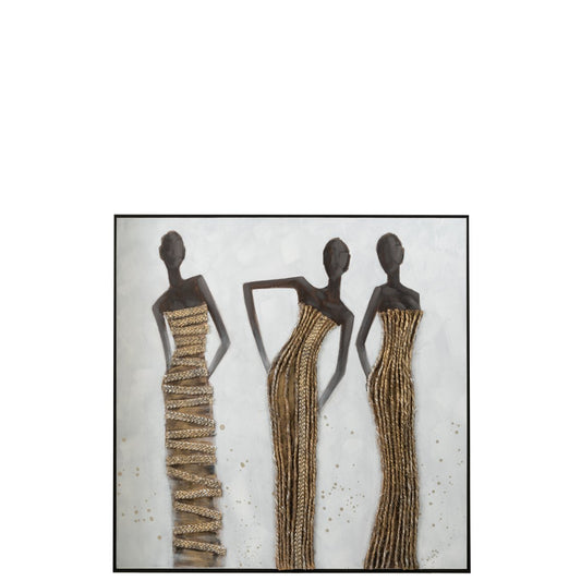J-Line Wanddekoration 3 afrikanische Frauen